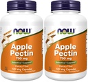 NOW Foods Supplements, Apple Pectin 700 mg, Dietary Fiber, Intestinal Support*, 120 Veg Capsules, (Pack of 2)