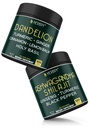 Herbpy Bundle 6in1 Dandelion Root Supplement 750mg/serving (100 Count 100 Servings) & 5in1 Ashwagandha Supplements 1010mg/serving (120 Count 60 Servings)