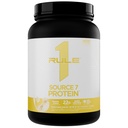 Rule 1 Proteins Source 7 Protein – Decadent Flavor, Velvety Smooth Texture, 22g Anytime Protein, and 10g Naturally Occurring EAAs Per Serving from 7 Premium Sources (1.8 Pounds, Banana Cream)