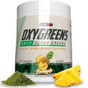 EHP Labs Oxygreen Super Green Powder - Spirulina & Chlorella Superfood, Green Juice Powder & Green Kosttilskud med Prebiotic Fibre, Antioxidanter & Immunity Support, 30 Serves (Ananas)