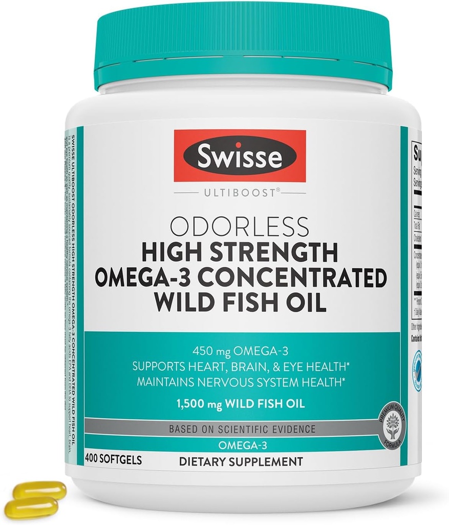 Swisse Wild Fish Oil Omega 3 Kosttilskud til kvinder og mænd