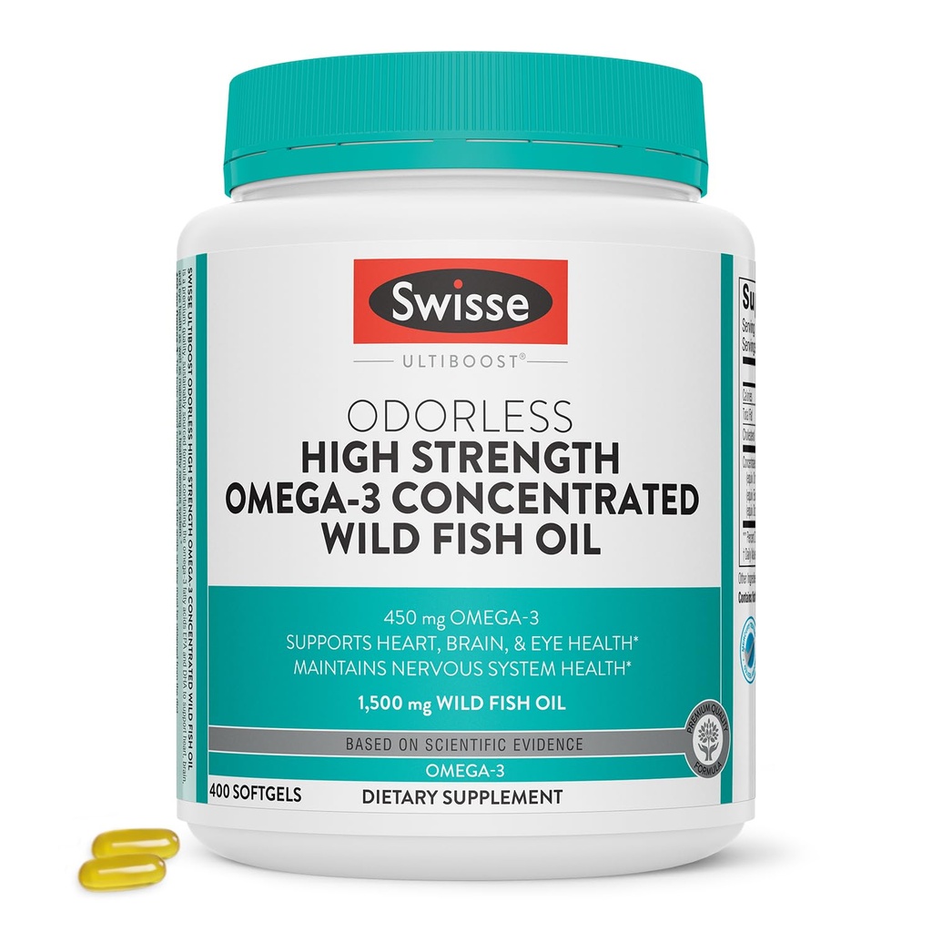 Swisse Wild Fish Oil Omega 3 Kosttilskud til kvinder og mænd