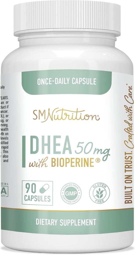 DHEA 50mg | Support Hormone Balance and Energy | 3-Month Supply | Healthy Aging Support Supplement for Women and Men | Gluten-Free, Vegetarian, Non-GMO, Third-Party Tested | 90 Capsules Per Bottle