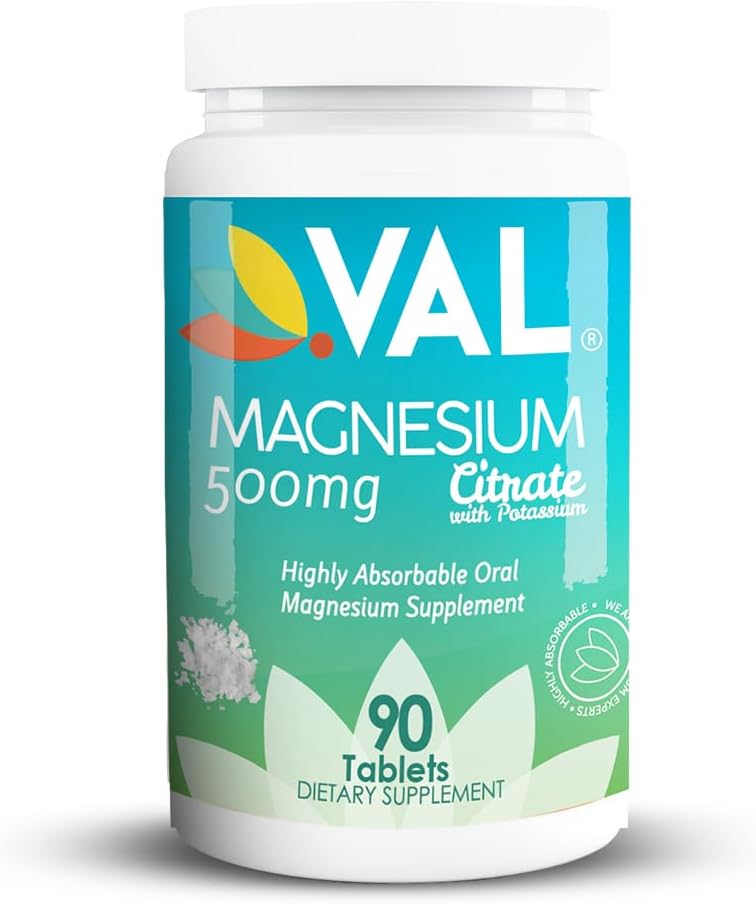 VAL Magnesiumcitrat + B6 + kalium, 90 tabletter