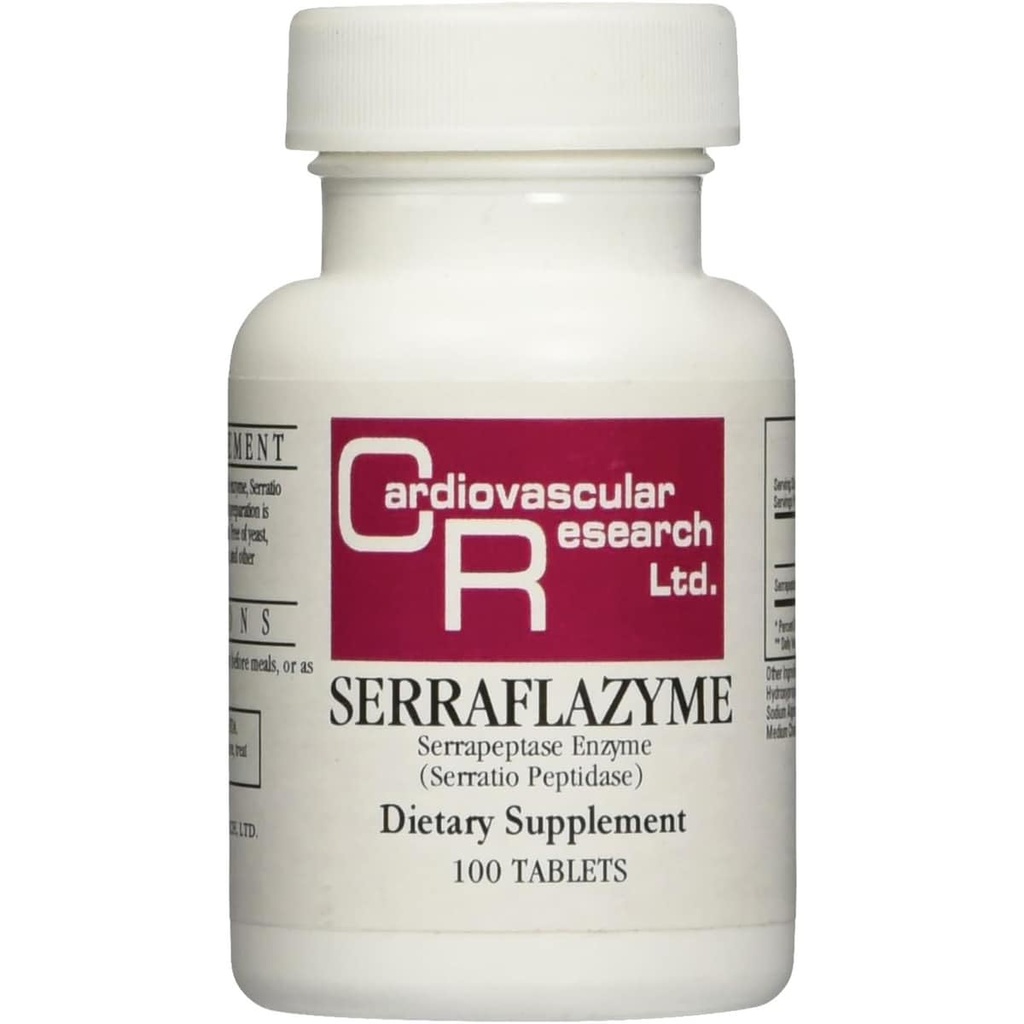 Cardiovascular Research Serraflazyme Serrapeptase Enzyme 100 Tabs