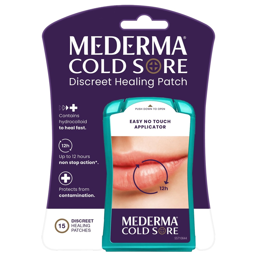 Mederma Fever Blister Discreet Healing Patch - En Patch, der beskytter og conceals kolde sår - 15 Greve