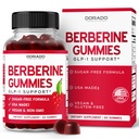 Berberine Gummies med Ceylon Cinnamon (1. 200 mg) Premium Sugar- Free Berberine Ceylon Cinnamon Supplement for voksne - Third- Party Testet, Non- GMO & Lavet i USA - 60 Grev Chewable Gummies