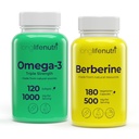 LongLifeNutri Omega-3 Fish Oil 1000 mg (120 Softgels) & Berberine HCl 500 mg (180 Vegan Caps) Bundle – 4–6 Month Supply, High EPA/DHA Omegas & Botanical Alkaloid, Non-GMO, GMP Certified, Made in USA