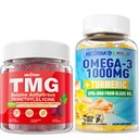 Omega-3 + Turmeric, TMG Supplements Gummies, 4Pack
