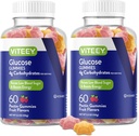 Viteey Glucose Gummies - 4g kulhydrater - Hurtig fungerende alternativ til Glucose tabletter - energi og blod sukker support - Vegan, Gluten Free, Gelatine Free - 120 Greve