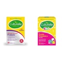 Culturelle Ultimate Strength Probiotic for Men and Women & Kids Chewable Daily Probiotic for Kids, Ages 3+, 30 Count