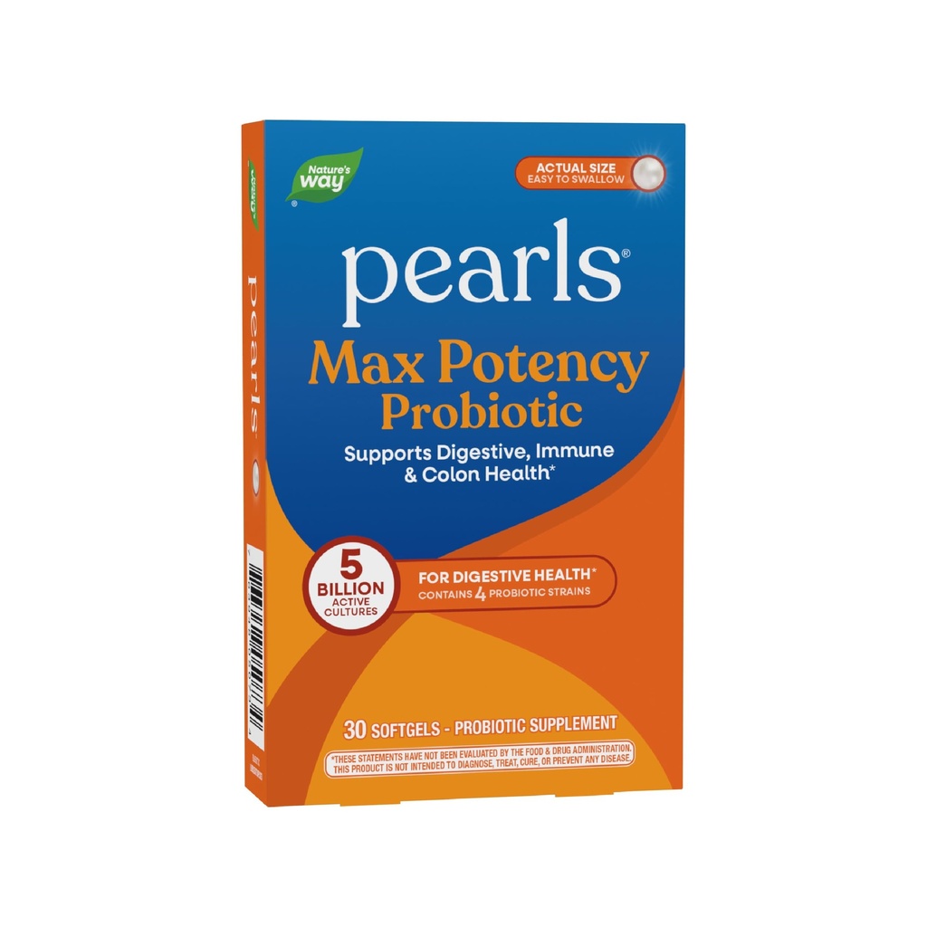 Nature 's Way Probiotic Pearls Max Potency, 5 milliarder aktive kulturer, 30 Softgels