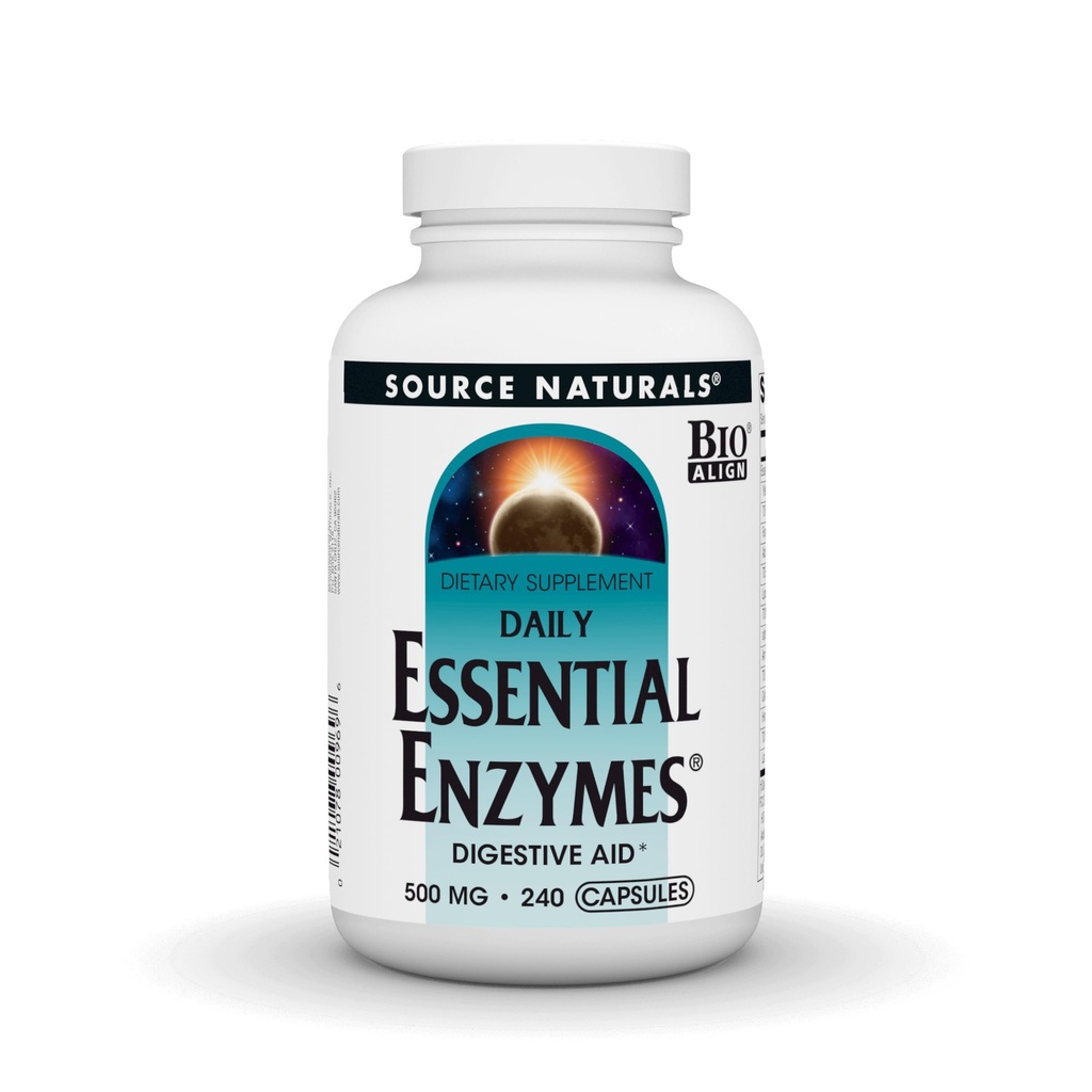 Source Naturals Essential Enzymes fordøjelsesstøtte * - 500mg - 240 kapsler