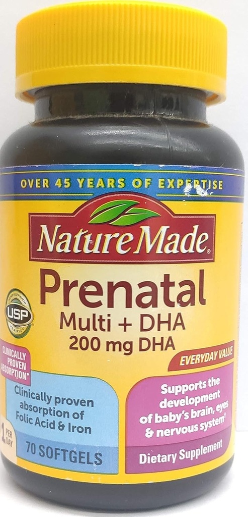 Nature Made Prenatal Multi + DHA, 70 bløddele