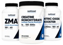 Nutricost Creatin 500 bedstemor, nitrogenoxid 180 kapsler, og ZMA 180 kapsler Bundle
