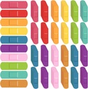 Lounsweer 600 stk Kids Bandages Bulk vandtæt Breathable Bandages Neon Farverige Fleksible Bands Assorterede Farver Fleksibel Beskyttelse Sår Care Scrapes og Slight Cut