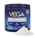 Vega Mikroniseret Creatin monohydrat pulver, Unflavored - 5g Pure Vegan Creatin for mænd og kvinder, Styrke, Performance & Muscle Growth, 100 Servere (17.6 oz)