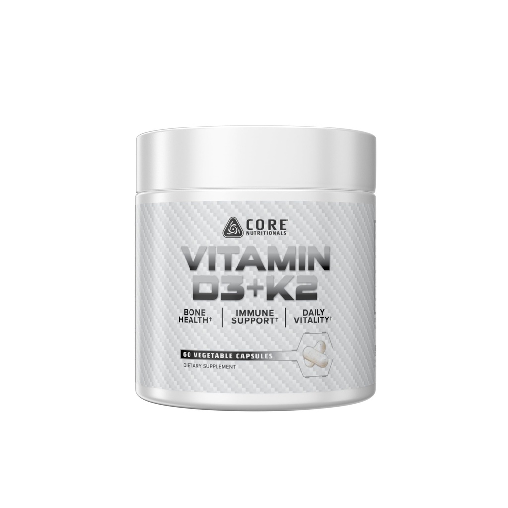 Core Nutritionals, Vitamin D3+K2, 60 Cap