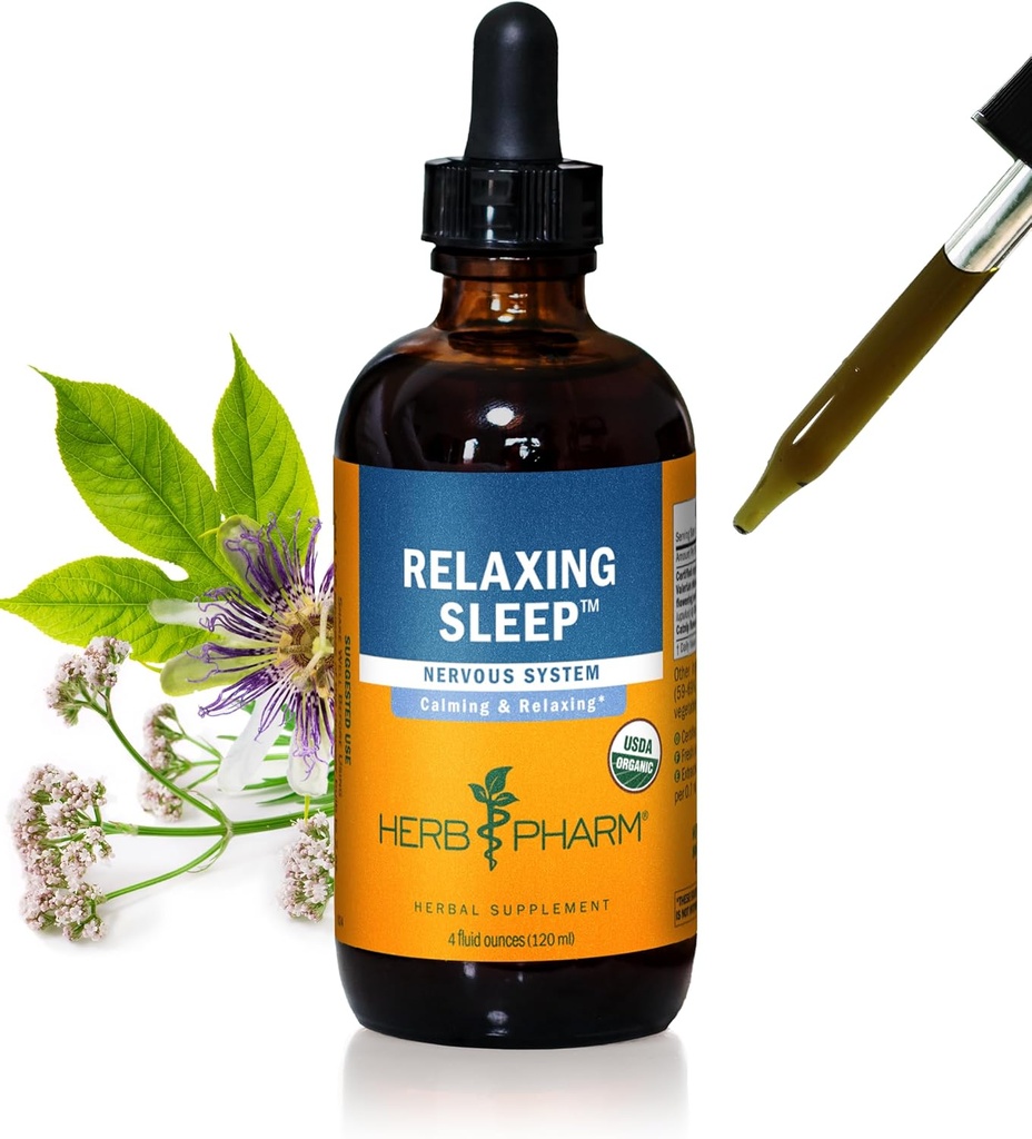 Herb Pharm Relaxing Sleep Herbal Formel med Valerian Liquid Extract - 4 Ounce (pakke med 1)