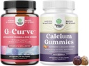 Bundle af G- Curve Butt og Breast Enhancement Pills - Urte Enhancer kan støtte Body Skulpting Curves og høj Absorption Calcium gummier for kvinder med vitamin D3 til ben sundhed og immunforsvar