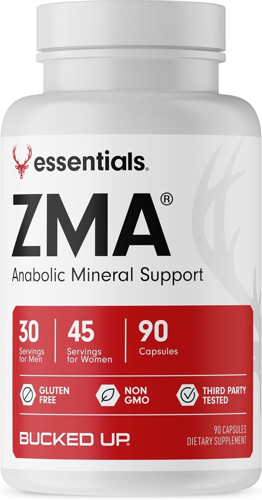 Bucked Up ZMA Kapsler, Anabolske Mineral Support - Bucked Up Essentials (30-45 Servere, 90 Kapsler)