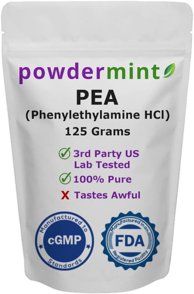 Beta Phenylethylamin HCl (Pea) Pulver - Mood, Energy (125 Gram)