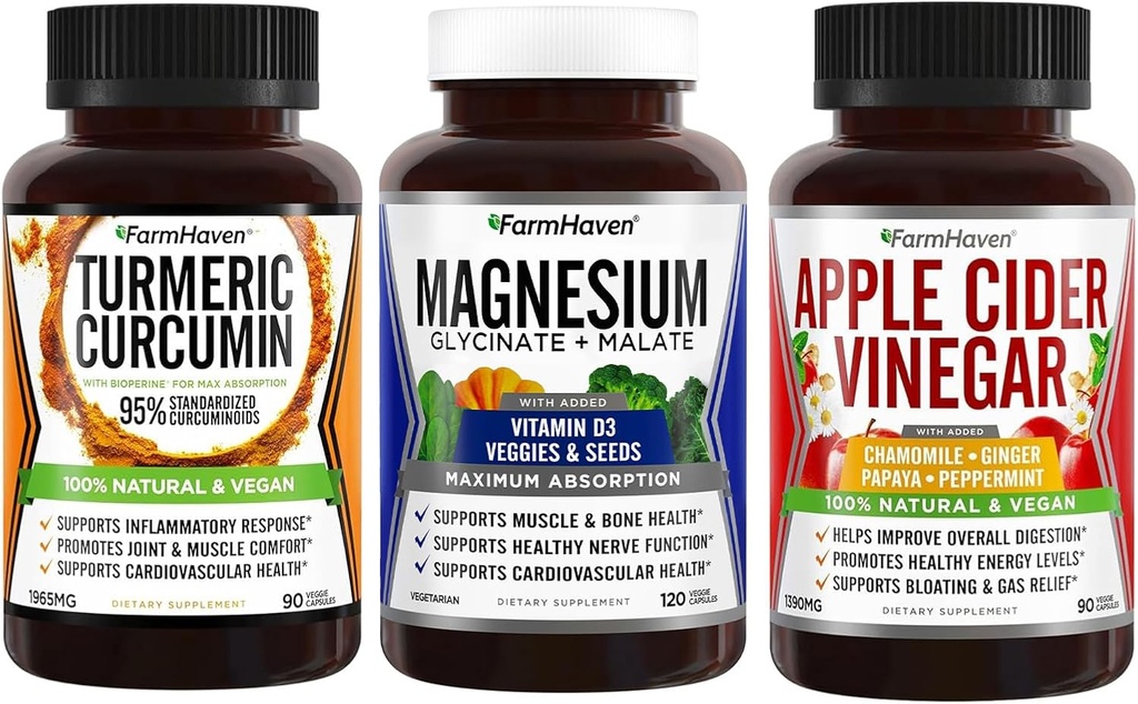 FarmHaven Magnesium + Milk Thistle + Apple Cider Vinagar