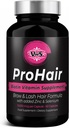 VWS Biotin 10.000 mcg Kosttilskud w / Zink & Selenium til at fremme Thicker hårvækst, stærkere negle og sund hud til kvinder og mænd, 60 Veganske kapsler
