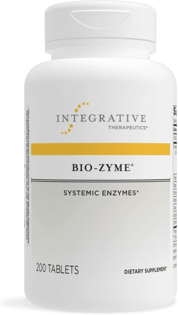 Integrativ terapi Bio- Zyme - Pancreatic Enzyme Complex til fordøjelsesstøtte * - Understøtter sund fordøjelse * - Ufortyndet Pancreatic Extract - 200 tabletter (100 servere)