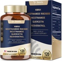 Totaria NMNH (Dihydronicotinamid Mononucleotid), NMNH Supplement w / Niacinamid (vitamin B3), Quercetin, Trans- Resveratrol, Support NAD +, Skin Cell Health *, Anti- Aging & Energy, 120 Caps