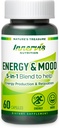 Energy & Mood Supplement - Boost Energy & Reducere træthed, Support Afslapning - 60 kapsler - Non-GMO, 3. part testet - Innervis Nutrition