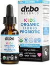 Kids Probiotic Liquid Drops Organic - Organic Probiotics for Kids Probiotics Age 4+, Digestive Health, Immune Support, Flora Gut Health Supplements - Vegan Kid Liquid Probiotic Drops, Non-GMO 1 Fl Oz