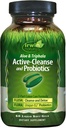 Irwin Naturals Aloe & Triphala Active Cleanse + Probiotics - 60 Liquid Softgels - Natural Digestive Support - Gentle, Effective Detox + Elimination 2-Part Colon Care - Nourish + Balance