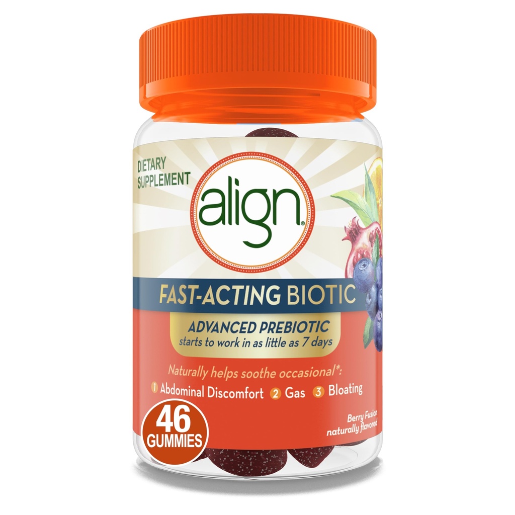 Justér avanceret prebiotisk supplement, hurtigt-fungerende biotiske gummier, avanceret prebiotisk for kvinder og mænd, arbejder i som lidt Som 7 dage *, 46 Gummier