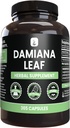 PURE ORIGINALSKE INGREDIENSER Damiana Leaf (365 kapsler) Ingen Magnesium eller Rice Fillers, altid Pure