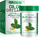 Olie af Oregano Softgel - Økologisk Olie af Oregano med sort frø - 2 i 1, 120 Tæl