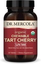 Dr. Mercola Organic Chewable Tart Cherry, 30 Servering (30 kapsler), Non- GMO, Gluten Free, Soy Free