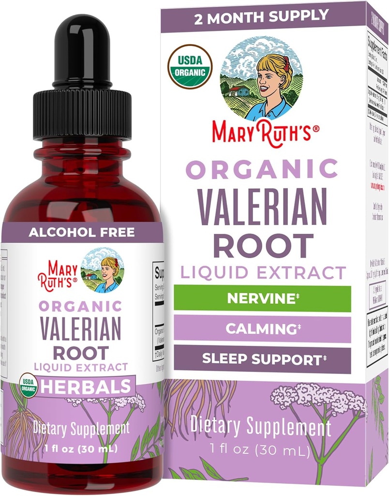 MaryRuth Organics Valerian Root Liquid Dryps against 124; 2 måneders levering af 124; Sugar Free against 124; USDA Organic Valerian Root Dryps against 124; Support Sleep against and Stress Relief against 124; Vegan Dryp 124; Non- gmo Shainless 124; Gluten Free Shaints 124; 60 Serveringer