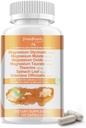 Magnesium Glycinat 500 mg per servering, med malat, taurat & oxid, Magnesiumtillæg for muskel, ben, søvn og fordøjelsesstøtte, 120 Vegankapsler, non- GMO