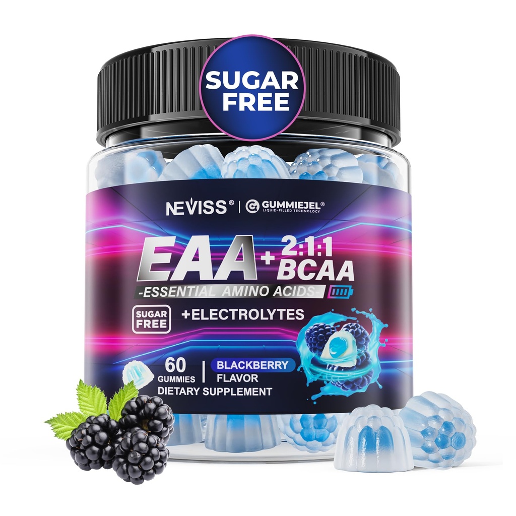 LR Gummier Kosttilskud, Alle 9 essentielle Aminosyrer supplement, BCAA Aminosyrer Gummier for mænd Kvinder