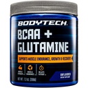 BodyTech BCAA + Glutamin Pulver med C-vitamin, L Glutamin & mere, Essential Pre Workout eller Post Workout Aminosyrer til mænd og kvinder, Unflavored, 7.3 Oz, 30 Servering