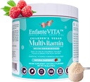 Alt i én kids vitaminer, 90 dages forsyning, pulver Multivitamin med probiotika, immunstøtte, Gut sundhed, Vegan D3, Sukker fri, ikke GMO, Natural Flavor, Doctor Formuleret, Daglig ernæring