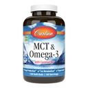 Carlson - MCT & Omega-3, Coconut Oil, Caprylic & Capric Acids, EPA & DHA, Energy Production, Fat Metabolism & Brain Health, 120 Softgels