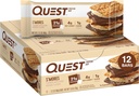 Quest Nutrition S 'mores Protein Bars, 21g Protein, 1g Sukker, 4g Net Carb, Gluten Free, Keto Friendly, 12 Greve