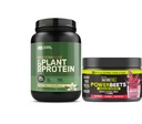 Optimum Nutrition Gold Standard 100% Plant Based Protein Powder, Creamy Vanilla, 20 Servings + Healthy Delights Nature Fuel Power Beets Powder, Acai Berry Pomegranate, 30 Servings (Packaging May Vary)