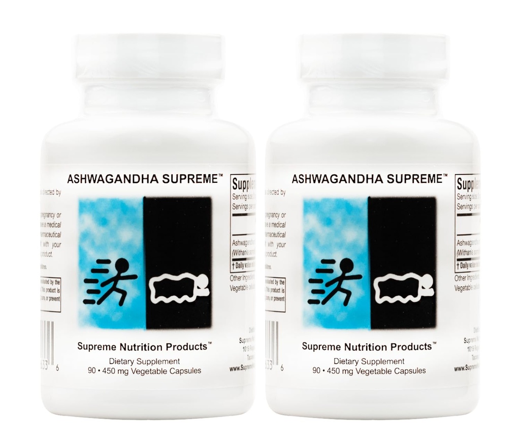 Supreme Nutrition Ashwagandha Supreme, 90 Pure Ashwagandha Vegetarian Capsules (Pack of 2)