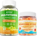 NEVISS Bundle - Women&Men 50+ Multivitamin 1 Pack + D3 5000IU K2 120mcg