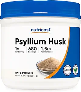 Nutricost Psyllium Husk Powder (1,5 pund) - GMO- Free, Gluten- Free