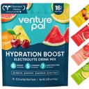 Venture Pal Sugar Free Electrolyte Powder Packets - Liquid Daily IV Hydration Packets for Rapid Rehydration | 7 Electrolytes & 5 Vitamins | Keto Friendly | Non-GMO | Vegan | Fast Dissolve | 16 Sticks