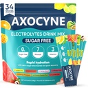 Electrolytes Powder Packets Sugar Free, 34 Sticks Hydration Packets Liquid Daily IV Electrolyte Drink Mixes with Potassium & Magnesium, Rapid Rehydration, Zero Sugar, 7 Flavors